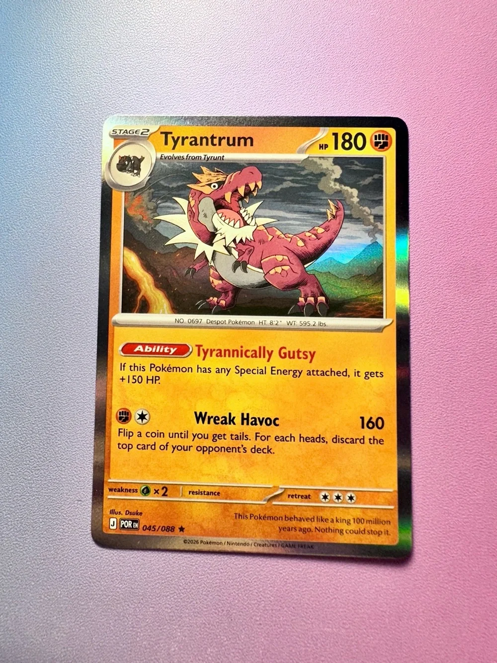 tyrantrum - 045/088 (holo rare) — pokemon: perfect order